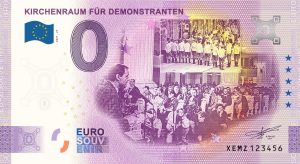 Kirchenraum fur Demonstranten 2021-27 0 euro souvenir schein germany zeroeuro banknote