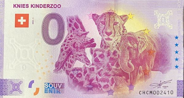 Knies Kinderzoo 2022-1 0 euro souvenir banknotes switzerland