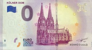 Kolner Dom 2019-3 0 euro souvenir zero euro banknote