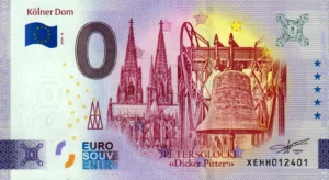 Kolner Dom 2024-8 Petersglocke 0 euro souvenir banknotes germany
