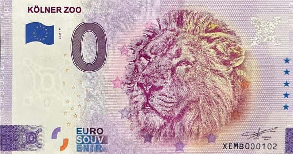 Kolner Zoo 2023-6 0 euro souvenir banknotes germany