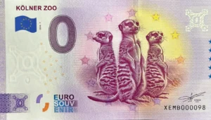 Kolner Zoo 2024-7 0 euro souvenir banknotes germany