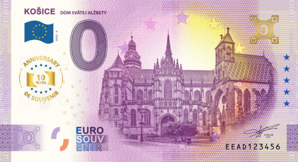 Košice 2025-6 dom svatej alzbety 0 euro souvenir 10 years anniversary slovensko