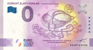 Košický zlatý poklad 2025-5 0 euro souvenir bankovka slovensko