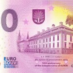 Kunín 2021-1 0 euro souvenir ceska republika zeroeuro bankovka cesko