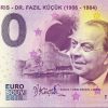 Kuzey Kibris 2019-1 0 euro souvenir banknote dr. fazil kucuk