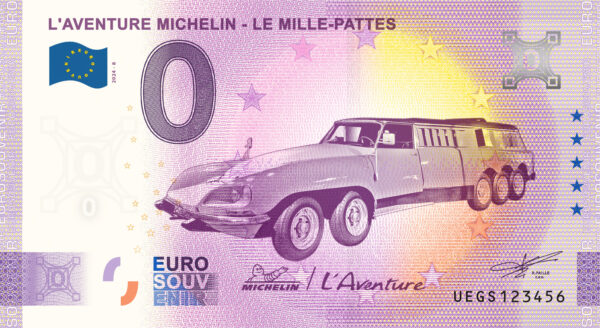 L'Aventure Michelin – Le Mille-Pattes 2024-8 0 euro souvenir banknotes france