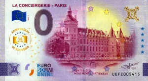 La Conciergerie – Paris 2025-1 anniversary 0 euro souvenir france