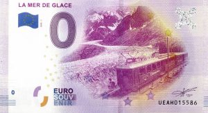 La Mer de Glace 2020-1 0 euro souvenir banknotes billet