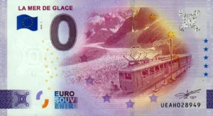 La Mer de Glace 2024-1 0 euro souvenir banknotes france