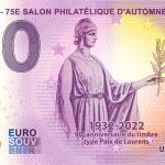 La Poste – 75E Salon Philatélique D´Automne 2022-3 0 euro souvenir banknotes france