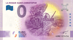 La Roque Saint-Christophe 2025-2 0 euro souvenir banknotes france