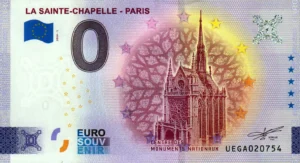 La Sainte-Chapelle-Paris 2024-1 0 euro souvenir banknotes france