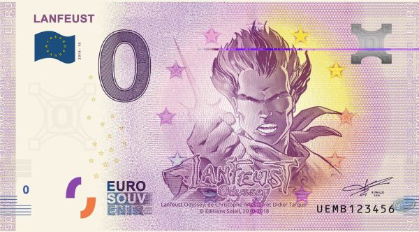 Lanfeust 2018-10 zero euro souvenir 0 e banknote schein