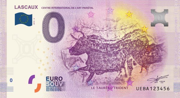 Lascaux 2019-6 centre international del'art pariétal 0 euro souvenir