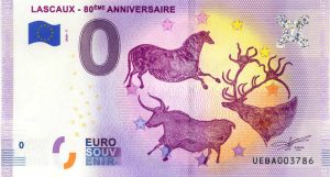 Lascaux – 80éme Anniversaire 2020-7 0 euro souvenir banknote france