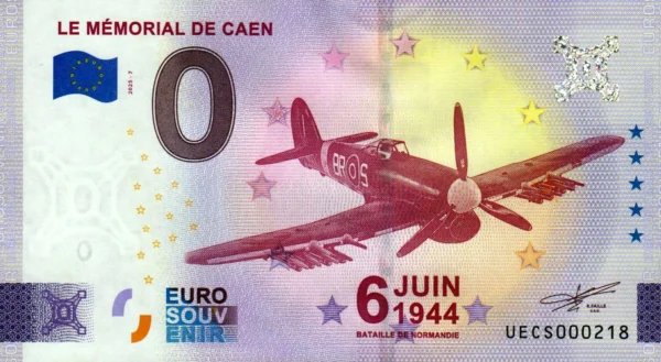 Le Mémorial de Caen 2025-7 0 euro souvenir banknotes france