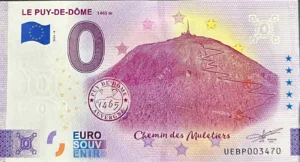 Le Puy-de-Dôme 2024-9 0 euro souvenir banknotes france