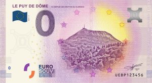 Le Puy de Dôme 2019-4 0 euro souvenir zero euro bankovka