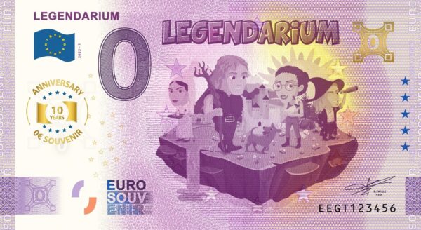 Legendarium 2025-1 0 euro souvenir bankovka slovensko anniversary