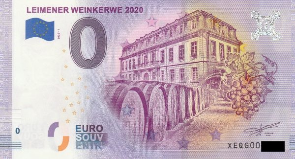 Leimener Weinkerwe 2020 2020-1 0 euro souvenir schein banknote germany