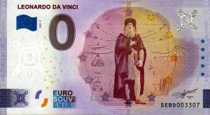 Leonardo da Vinci 2022-2 0 euro italy souvenir banknote