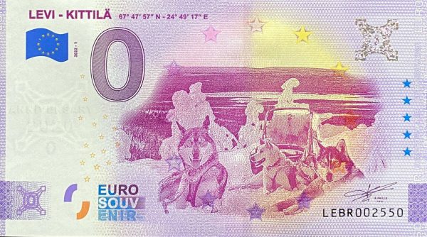Levi – Kittila 2022-1 0 euro souvenir finland banknote Anniversary
