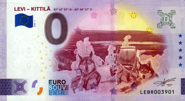 Levi – Kittila 2023-1 0 euro souvenir schein finland