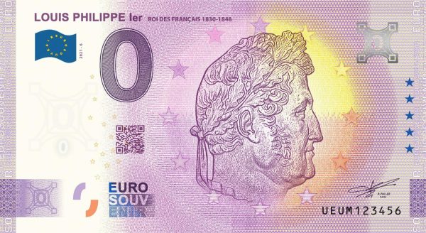 Louis Philippe Ier 2021-6 0 euro souvenir france zeroeuro