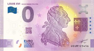 Louis XVI 2021-10 0 euro souvenir banknotes france