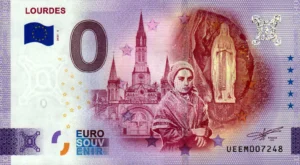 Lourdes 2025-6 0 euro souvenir banknotes france