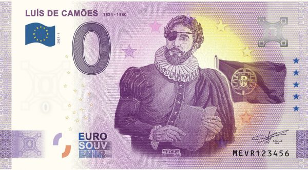 Luís de Camoes 2021-1 0 euro souvenir banknotes portugal