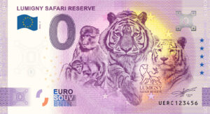Lumigny Safari Reserve 2024-3 0 euro souvenir france banknote