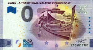 Luzzu – A Traditional Maltese Fishing Boat 2023-1 0 euro souvenir banknotes malta