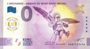 L´Archange – Abbaye du Mont-Saint-Michel 2025-2 anniversary 0 euro souvenir france