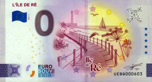 L´Ile de Ré 2025-3 0 euro souvenir banknotes france