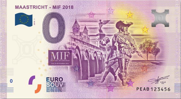Maastricht - MIF 2018-1 zero euro banknote 0 euro souvenir schein