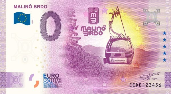 Malino Brdo 2020-1 0 euro souvenir bankovka slovensko