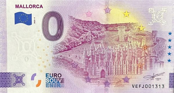 Mallorca 2023-1 0 euro souvenir banknotes spain