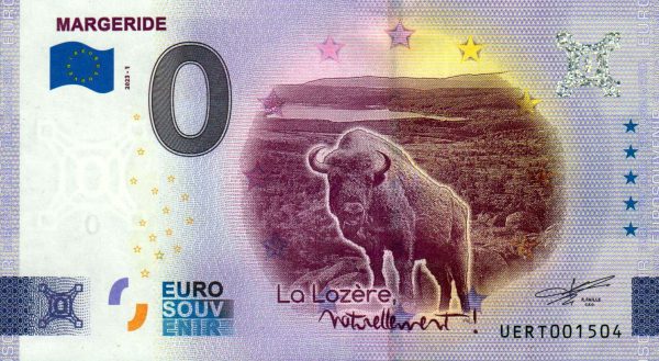 Margeride 2023-1 0 euro souvenir banknotes france