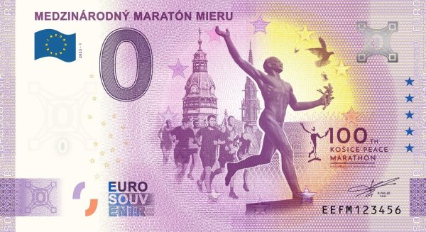 Medzinárodný Maratón Mieru 2023-1 0 euro souvenir bankovka slovensko