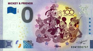 Mickey & Friends 2023-2 0 euro souvenir germany banknotes