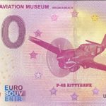 Military Aviation Museum 2022-2 P-40 Kittyhawk Virginia Beach 0 euro souvenir banknotes USA