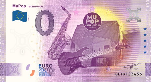 MuPop 2025-1 Montluçon 0 euro souvenir banknotes france