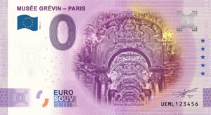 Musée Grévin – Paris 2025-4 0 euro souvenir banknotes france