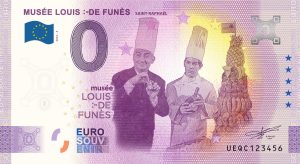 Musée Louis de Funés 2022-5 0 euro souvenir banknotes france