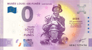 Museé Louis de Funes 2024-6 0 euro souvenir banknotes france