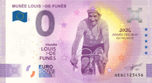 Musée Louis de Funes 2024-7 CYCLISME 0 euro souvenir banknotes france