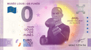Musée Louis de Funes 2024-8 BOXE 0 euro souvenir banknotes france
