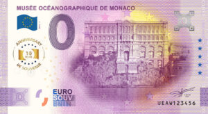 Musée Océanographique de Monaco 2025-1 Anniversary 0 euro souvenir france